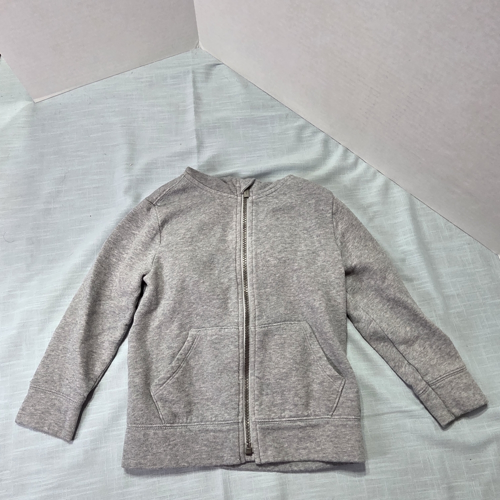 Old Navy Light Gray Fleece Jacket With Shark Hood